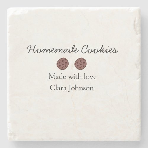 Homemade cookiers add your text name custom  throw stone coaster