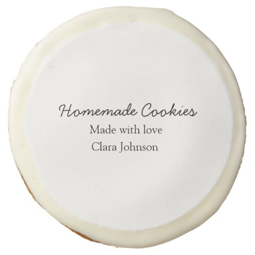 Homemade cookiers add your text name custom  throw sugar cookie