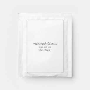 Homemade cookiers add your text name custom throw tea bag drink mix