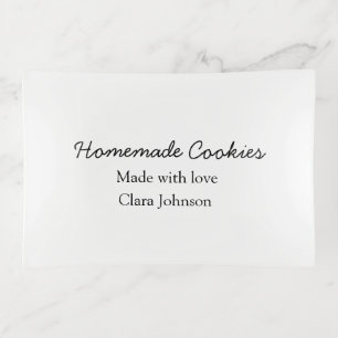 Homemade cookiers add your text name custom throw trinket tray