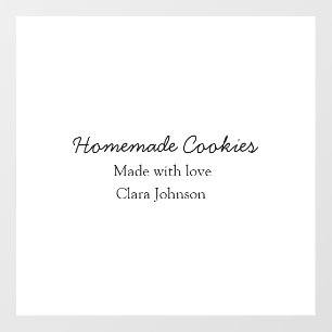 Homemade cookiers add your text name custom throw wall decal