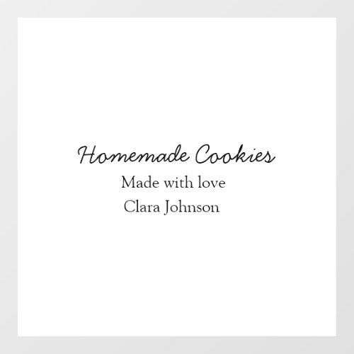 Homemade cookiers add your text name custom  throw wall decal 
