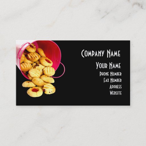 Customizable Homemade Cookies Business Card