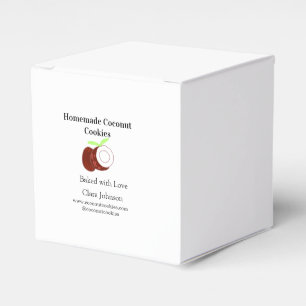 Homemade cookies coconut fresh name website social favor boxes