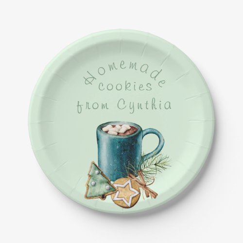 Homemade Cookies Vintage Christmas Paper Plate
