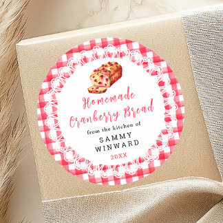 Homemade Cranberry Bread Food Label