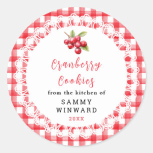 Homemade Cranberry Cookie Label