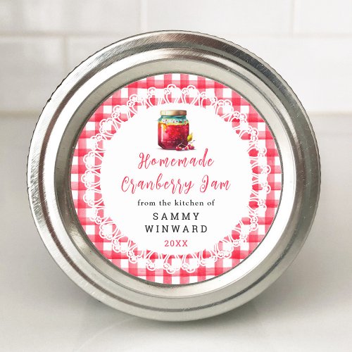 Homemade Cranberry Jam Canning Label