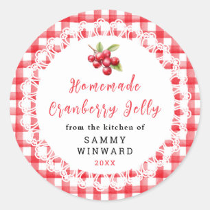 Homemade Cranberry Jelly Jar Label