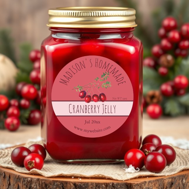 Homemade Cranberry Jelly Labels (Creator Uploaded)