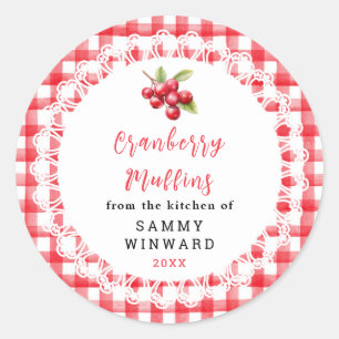 Homemade Cranberry Muffin Label