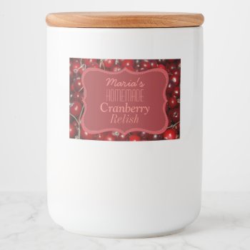 Homemade Cranberry Relish Food Label by DippyDoodle at Zazzle