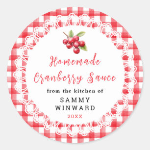 Homemade Cranberry Sauce Label