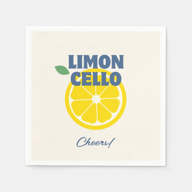 Homemade Cream Love Limoncello Liquor  Napkins (Front)