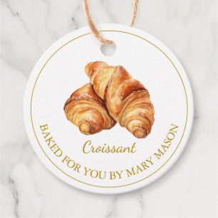 Homemade Croissant Favor Tags White
