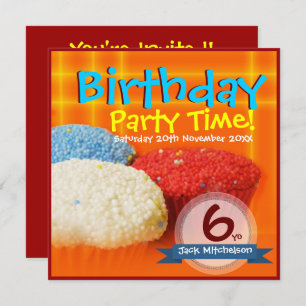 Homemade Cupcakes Birthday Invitations