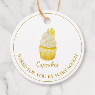 Homemade Cupcakes Favor Tags   White