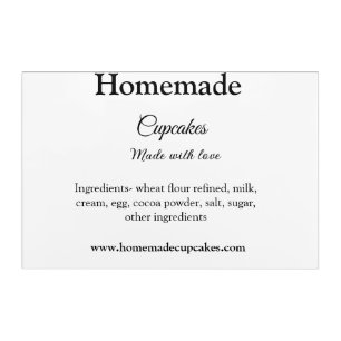 Homemade cupcakes made with love add text website acrylic print