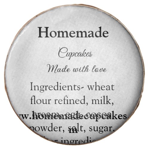 Homemade cupcakes made with love add text website chocolate covered oreo