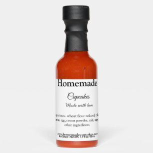 Homemade cupcakes made with love add text website hot sauces