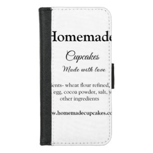 Homemade cupcakes made with love add text website iPhone 8/7 wallet case