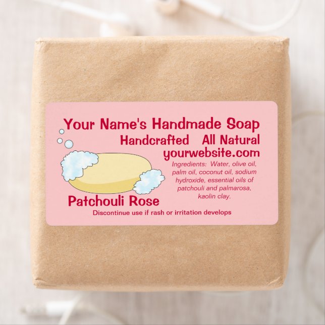 Homemade Custom Soap Labels Template