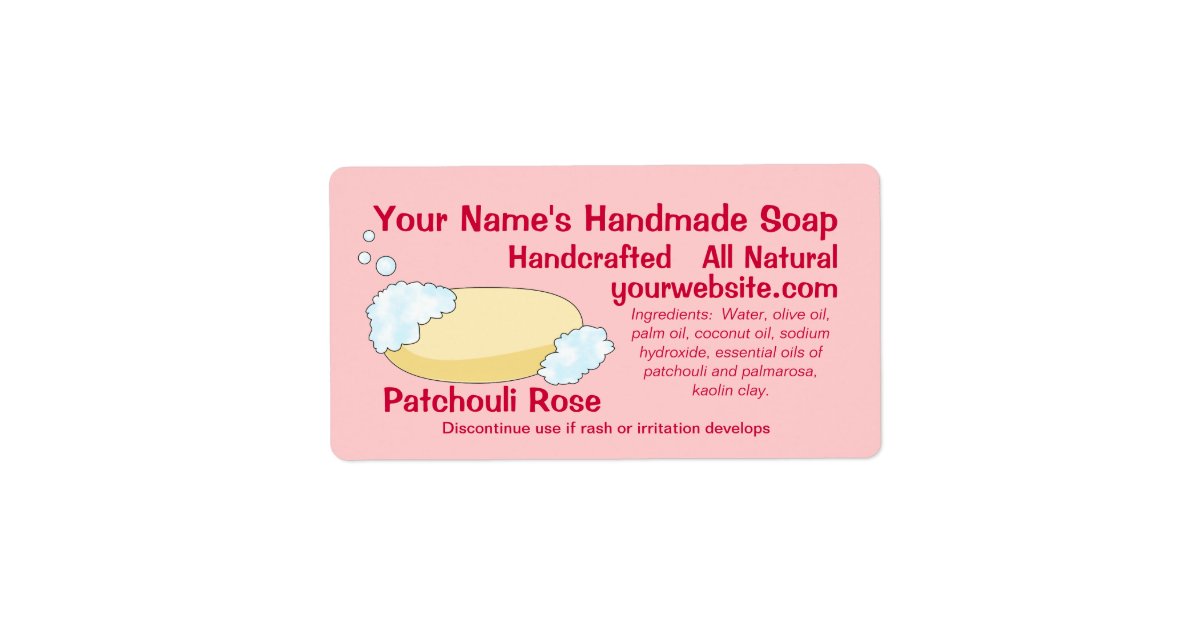 Homemade Custom Soap Labels Template