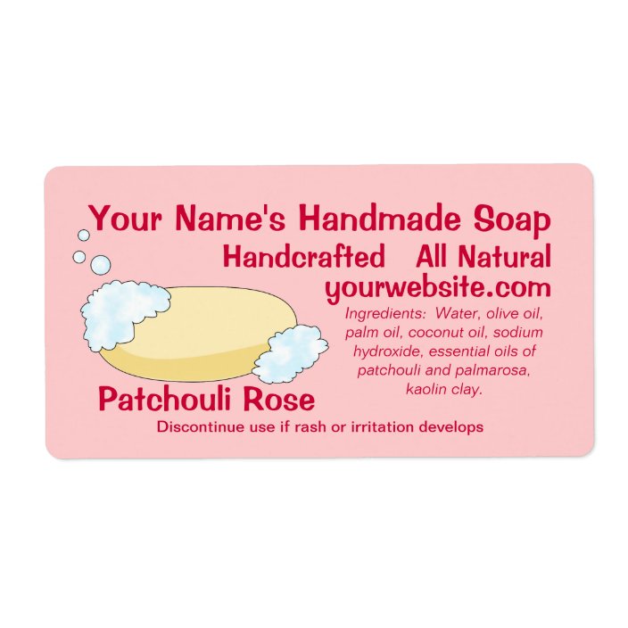 Homemade Custom Soap Labels Template