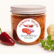 Homemade Custom tomato Salsa Label