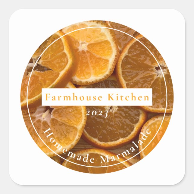 Homemade Customizable Marmalade Jam Sticker (Front)