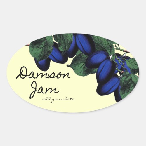 Homemade Damson Jam label