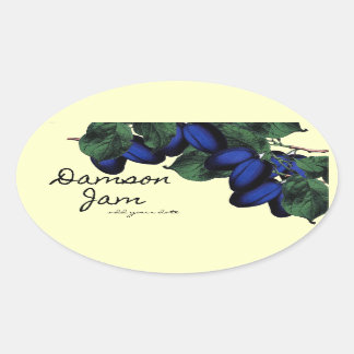 Homemade Damson Jam label