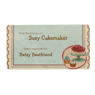 Homemade Dessert Treats Personalized Labels