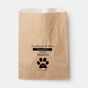 Homemade Dog Treat Favor Bag