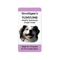 Homemade Dog Treats custom Aussie Dog  Label