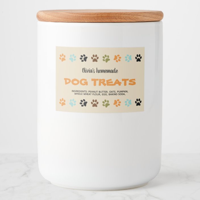 homemade dog treat labels