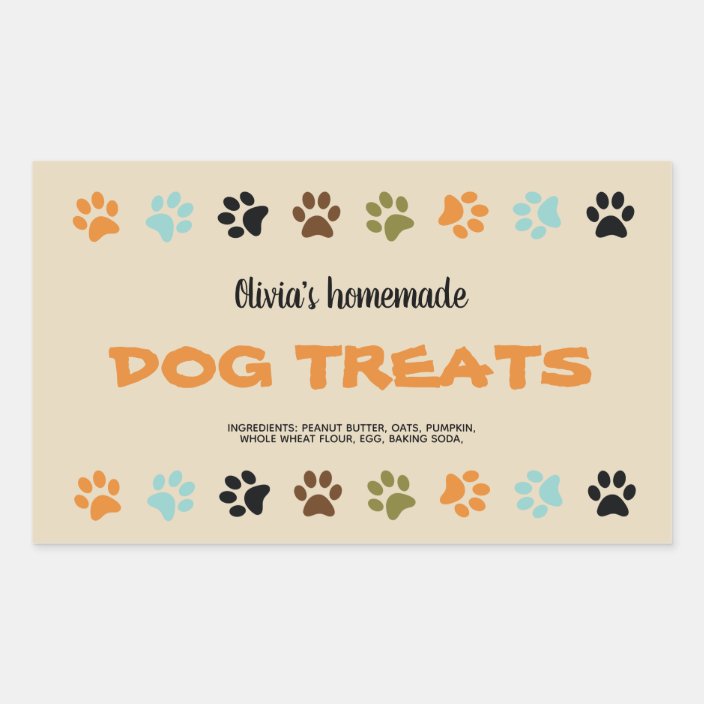 homemade dog treat labels