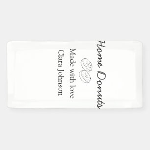 Homemade donuts bakery add your text name custom banner
