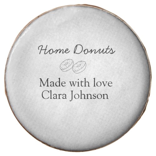 Homemade donuts bakery add your text name custom   chocolate covered oreo