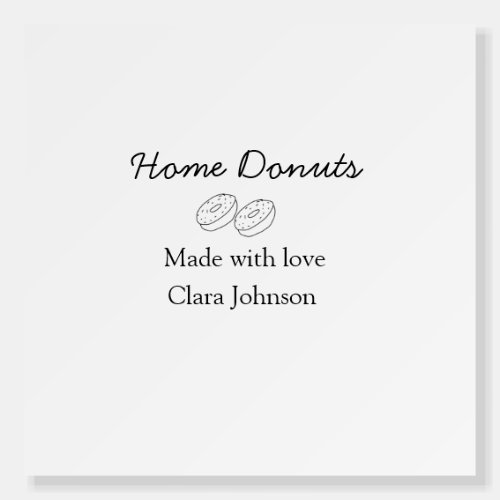 Homemade donuts bakery add your text name custom   foam board