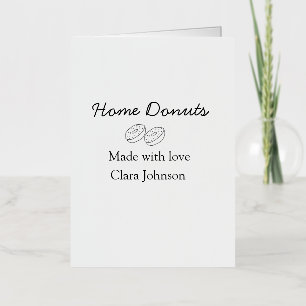 Homemade donuts bakery add your text name custom foil holiday card