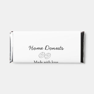 Homemade donuts bakery add your text name custom hershey bar favors