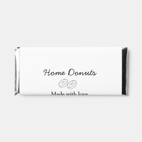 Homemade donuts bakery add your text name custom   hershey bar favors