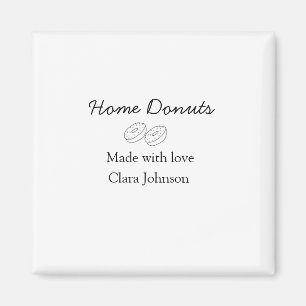 Homemade donuts bakery add your text name custom magnet