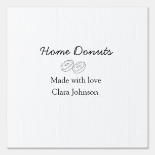 Homemade donuts bakery add your text name custom   sign