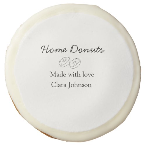 Homemade donuts bakery add your text name custom   sugar cookie