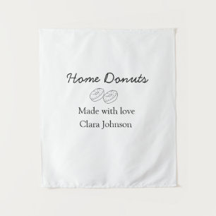 Homemade donuts bakery add your text name custom tapestry
