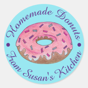 Homemade Donuts Doughnuts From the Kitchen Of Classic Round Sticker