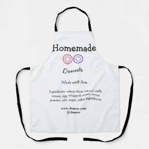Homemade donuts made with love add text website apron