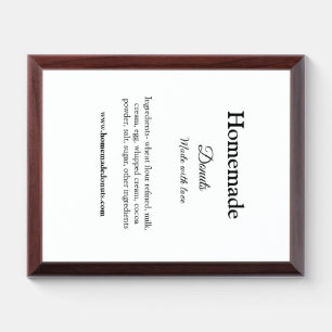 Homemade donuts made with love add text website award plaque
